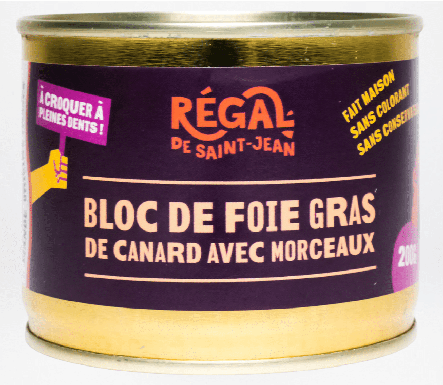 Bloc de foie gras de canard avec morceaux