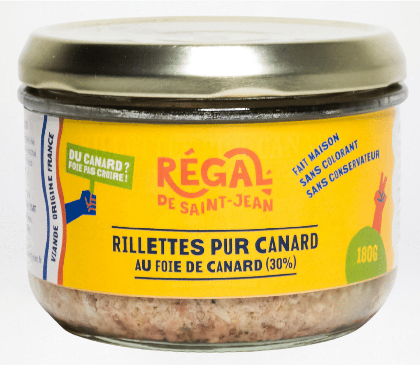 Rillettes pur canard au foie de canard