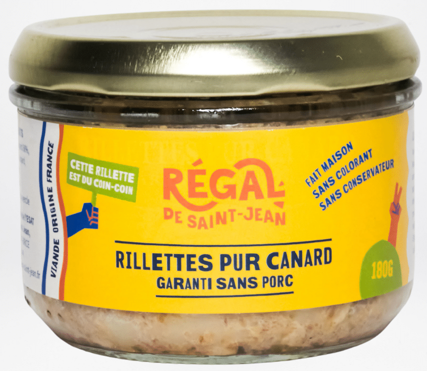 Rillettes pur canard garanti sans porc
